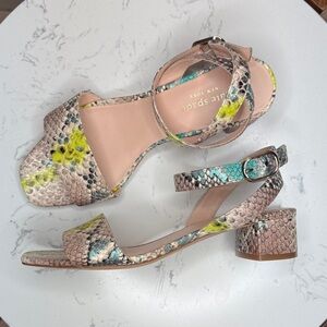Kate Spade Lucia Dress Sandals Snakeskin Heels in Multicolor - 8